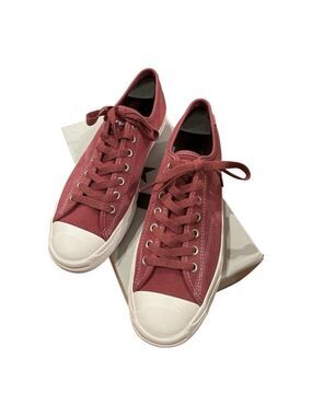 NIB 90s CONVERSE JACK  PURCELL UNISEX MESA ROSE SUEDE LEATHER LOW RISE SNEAKERS
